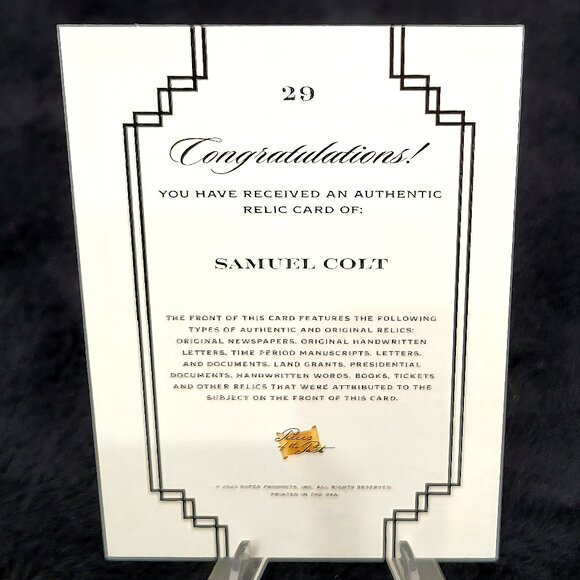 Authentic Samuel Colt Handwriting Relic Piece of History Colt Revolver Inventor - Picture 4 of 4